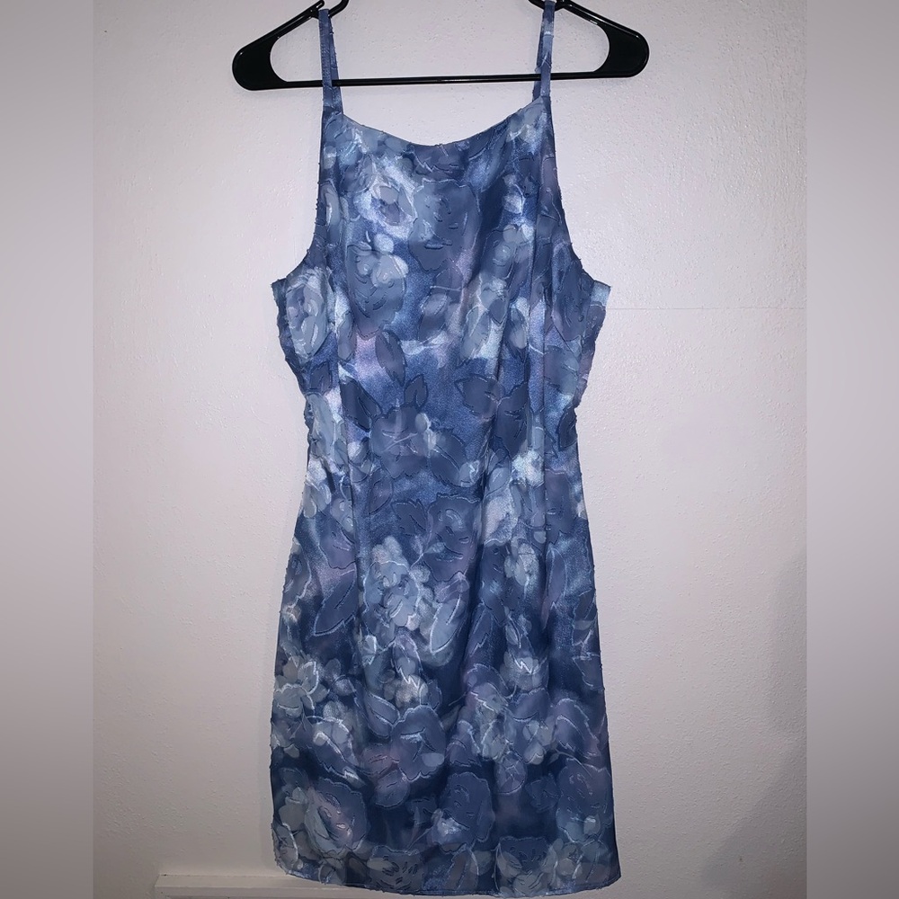 Hourglass Blue Floral Mini Dress